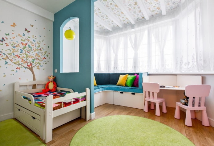 zoning in the interior of a children's room
