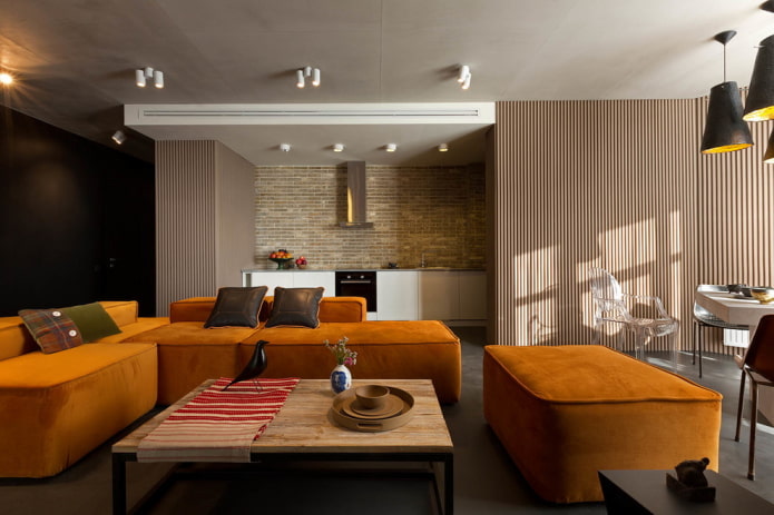 zoning the room with a multi-level ceiling