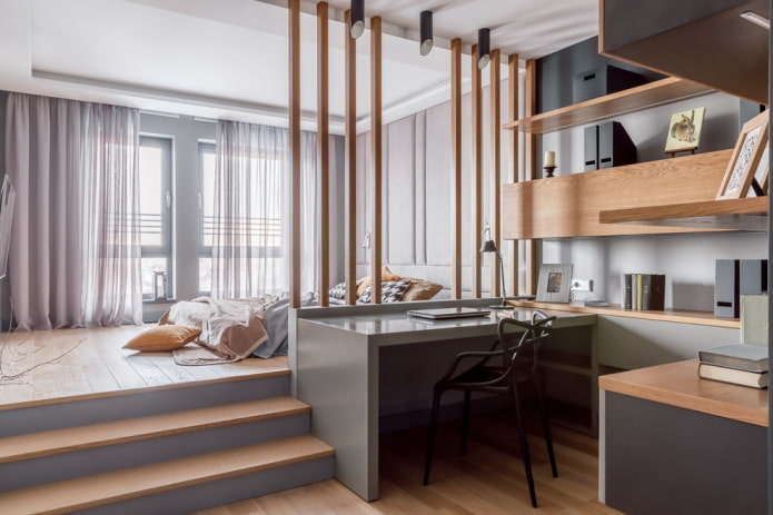 zoning the room with a podium