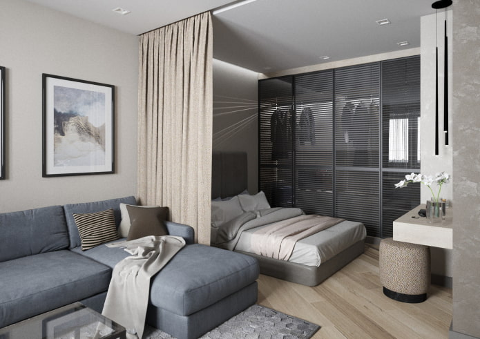 stylish one-room apartment