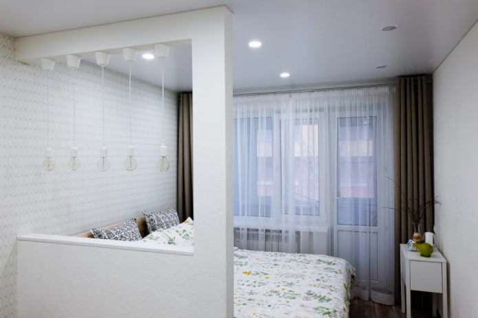 partition made of plasterboard for zoning