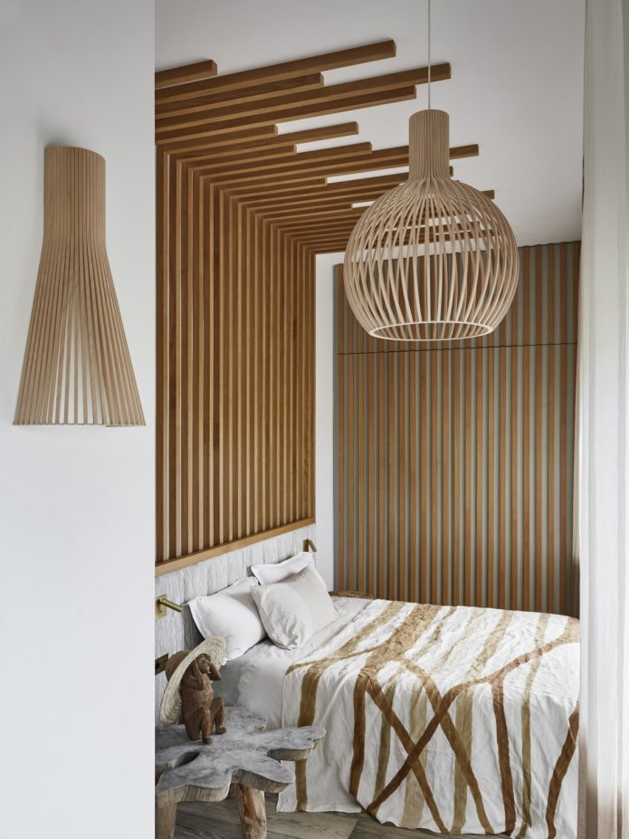 Slats above the bed