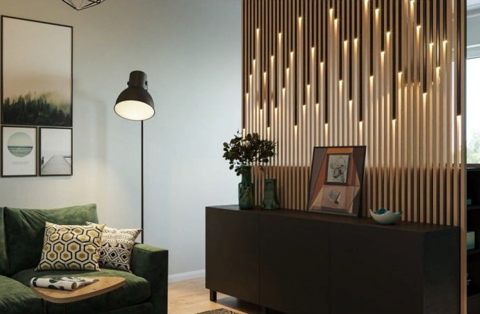 slats with lighting