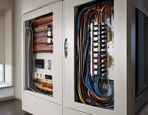 Correct ways to lay electrical wiring in the walls of a room.